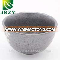 Japan Mathca bowl, ceramic matcha tea set, black matcha bowl with white cherry